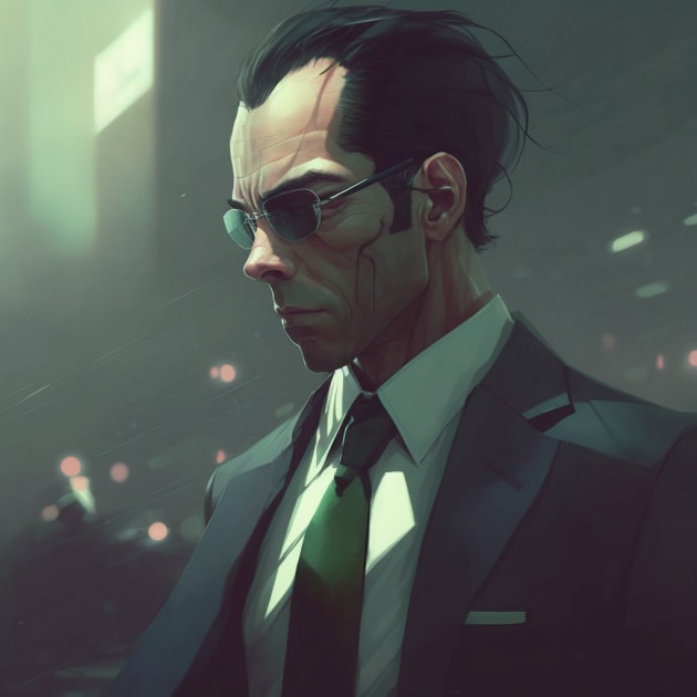 agent-smith-art-style-of-makoto-shinkai