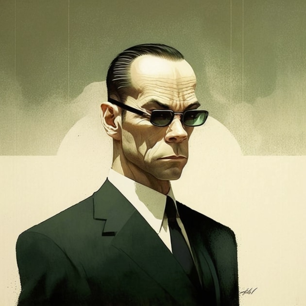 agent-smith-art-style-of-ohara-koson