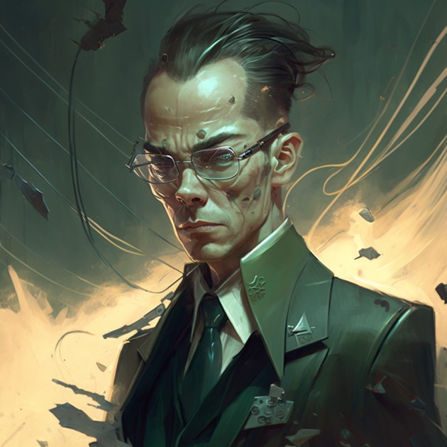 agent-smith-art-style-of-peter-mohrbacher