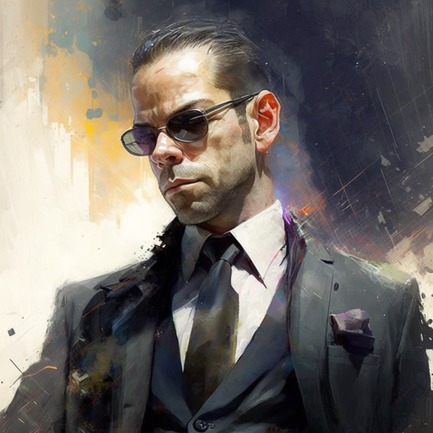 agent-smith-art-style-of-pino-daeni