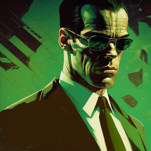 agent-smith-art-style-of-steve-rude