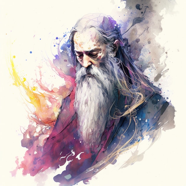 albus-dumbledore-art-style-of-yoshitaka-amano