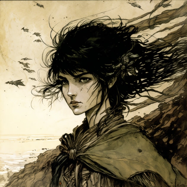 ana-de-armas-art-style-of-arthur-rackham