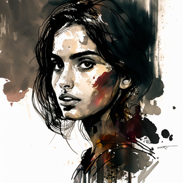 ana-de-armas-art-style-of-sergio-toppi