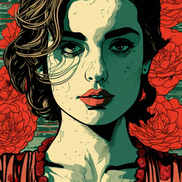 ana-de-armas-art-style-of-yuko-shimizu