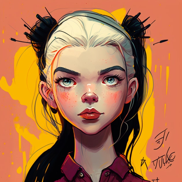 anya-taylor-joy-art-style-of-skottie-young