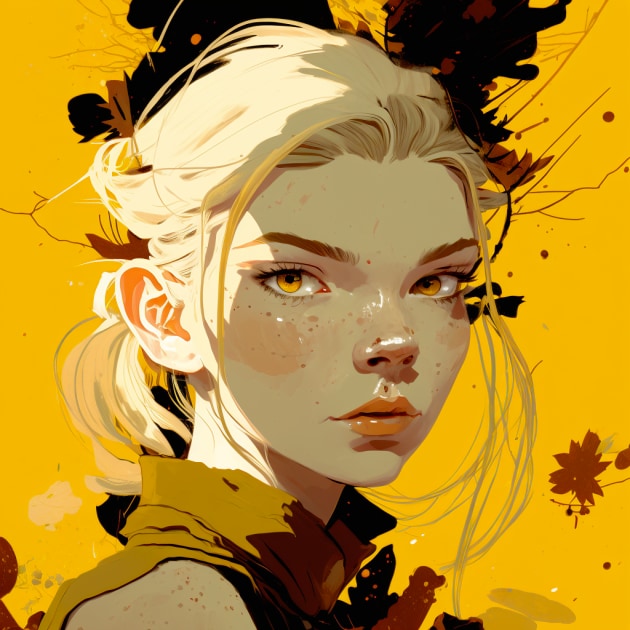 anya-taylor-joy-art-style-of-tomer-hanuka