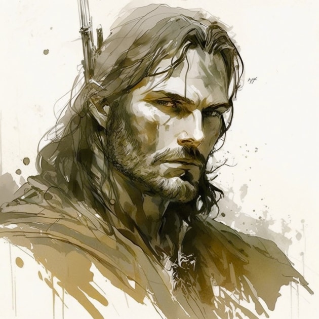 aragorn-art-style-of-claire-wendling