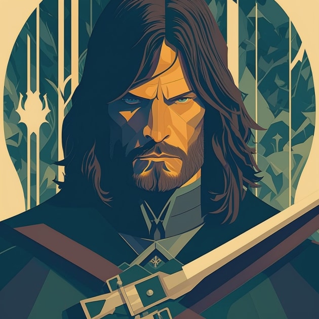 aragorn-art-style-of-josh-agle