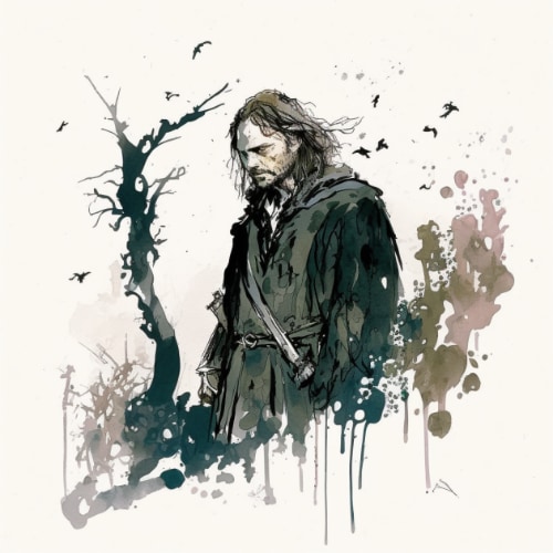 aragorn-art-style-of-quentin-blake