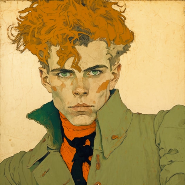 armin-arlert-art-style-of-egon-schiele