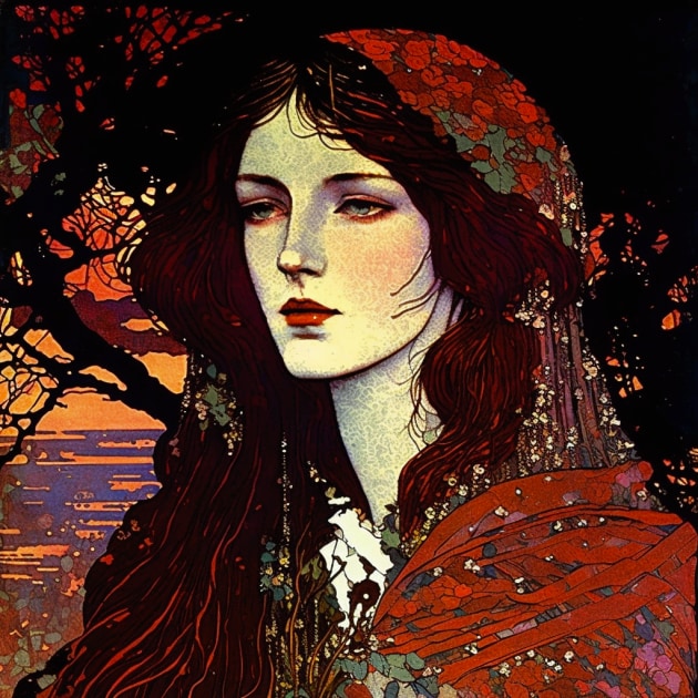 bella-swan-art-style-of-harry-clarke