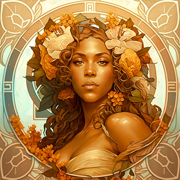 beyonce-art-style-of-alphonse-mucha