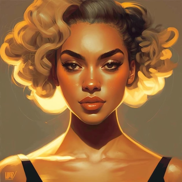 Beyonce in the Art Style of Ilya Kuvshinov