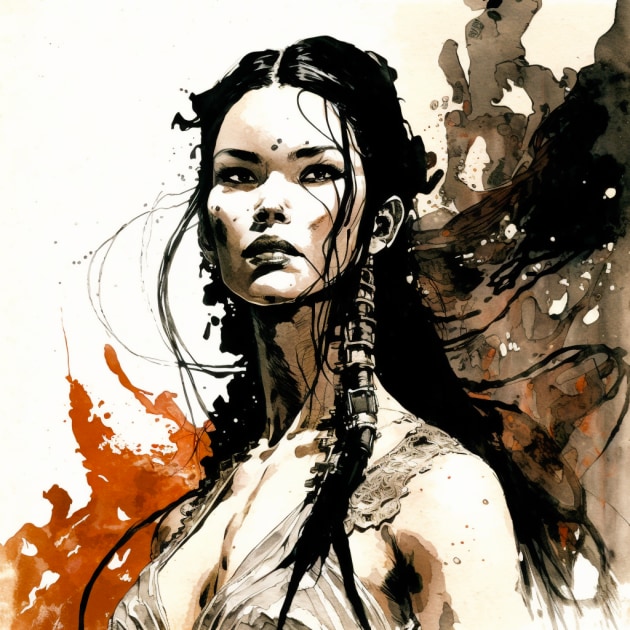 boa-hancock-art-style-of-sergio-toppi