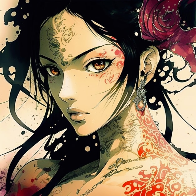 boa-hancock-art-style-of-yoshitaka-amano