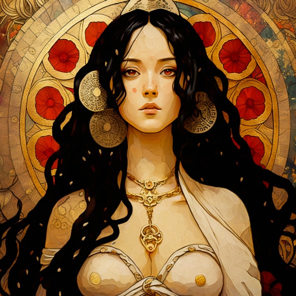 boa-hancock-art-style-of-gustav-klimt