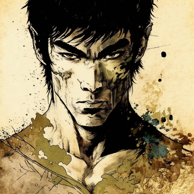 bruce-lee-art-style-of-arthur-rackham