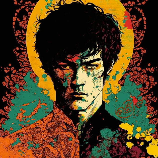 bruce-lee-art-style-of-harry-clarke