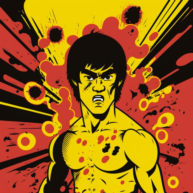 bruce-lee-art-style-of-jon-burgerman