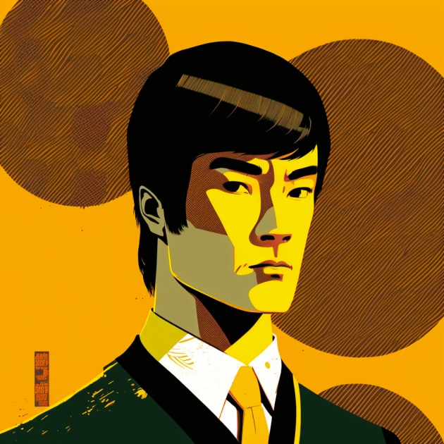 bruce-lee-art-style-of-josh-agle