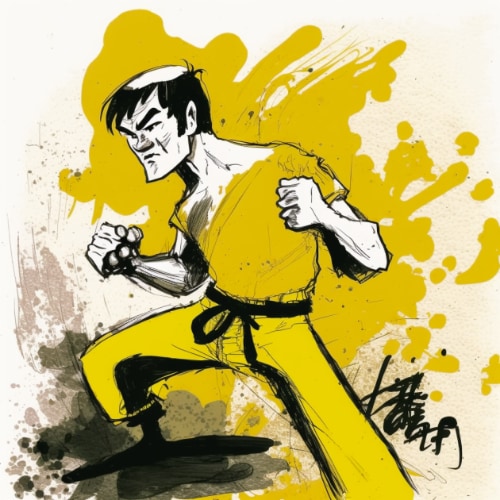 bruce-lee-art-style-of-quentin-blake