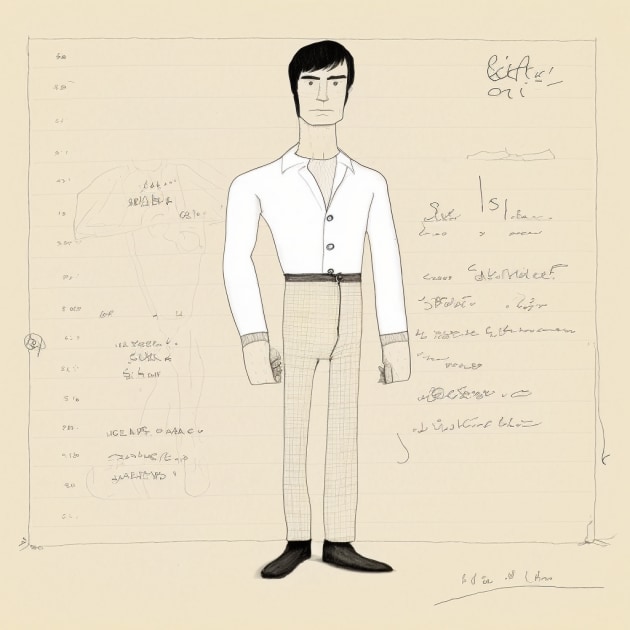 bruce-lee-art-style-of-saul-steinberg