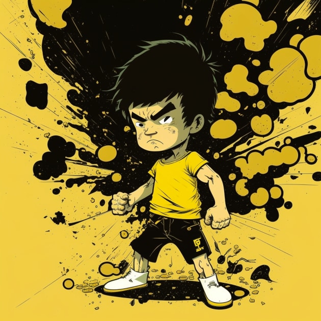 bruce-lee-art-style-of-skottie-young