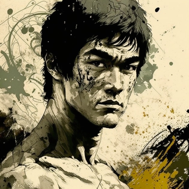 bruce-lee-art-style-of-william-timlin