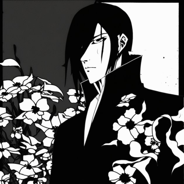 byakuya-kuchiki-art-style-of-aubrey-beardsley