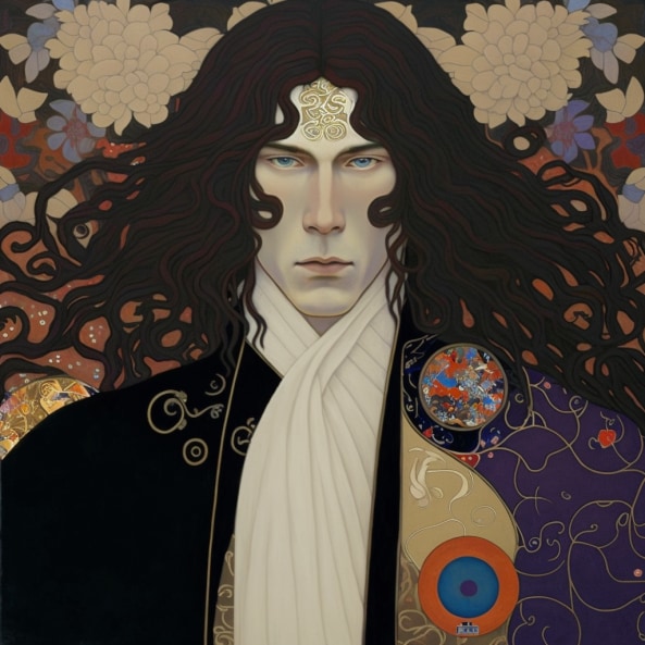 byakuya-kuchiki-art-style-of-gustav-klimt