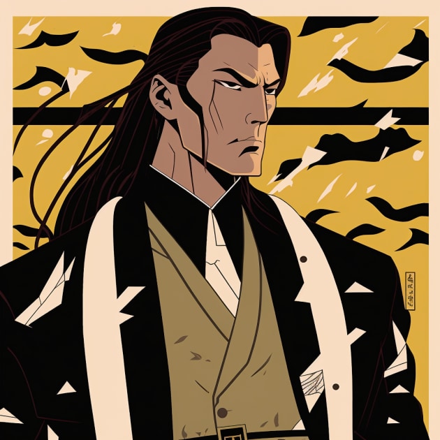 byakuya-kuchiki-art-style-of-josh-agle