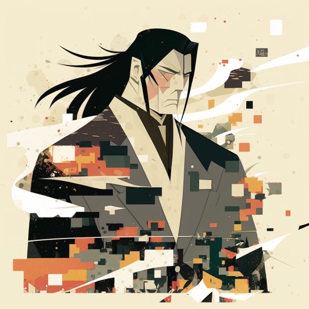 byakuya-kuchiki-art-style-of-keith-negley