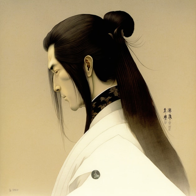 byakuya-kuchiki-art-style-of-ohara-koson