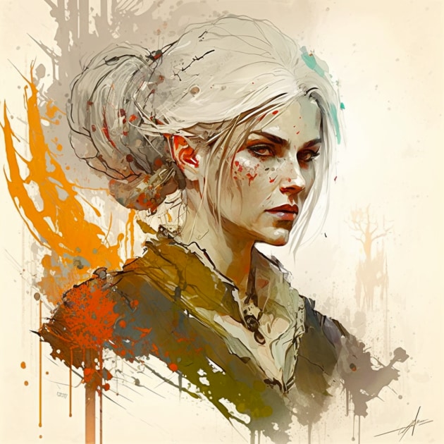 ciri-art-style-of-alex-maleev