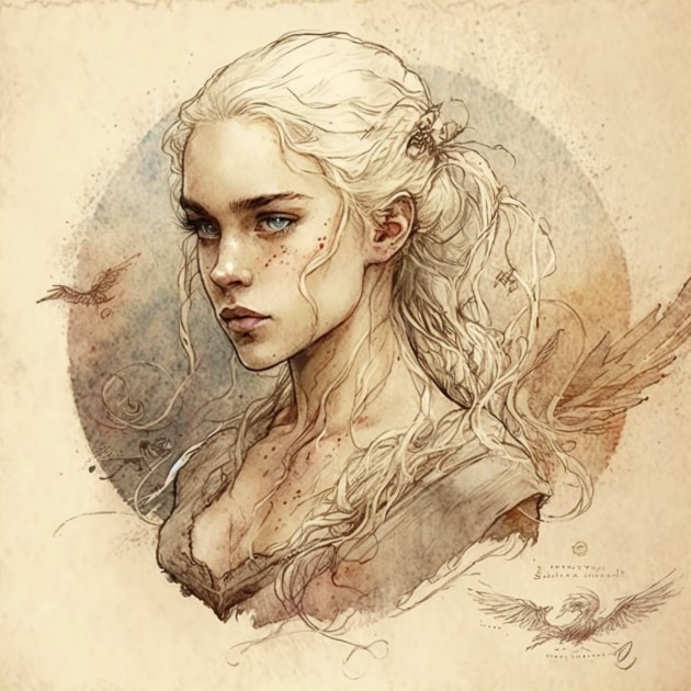 daenerys-targaryen-art-style-of-anton-pieck