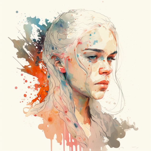 daenerys-targaryen-art-style-of-conrad-roset