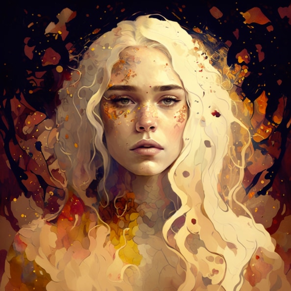 daenerys-targaryen-art-style-of-gustav-klimt