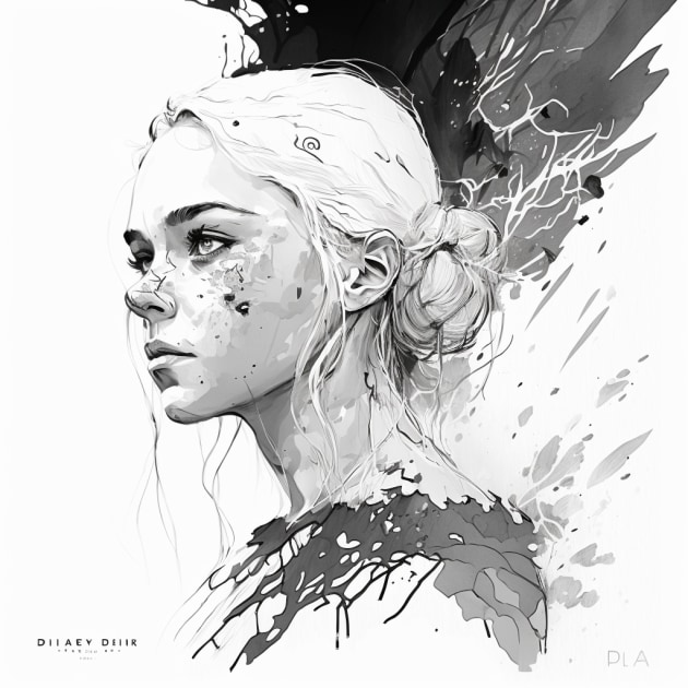 daenerys-targaryen-art-style-of-kaethe-butcher