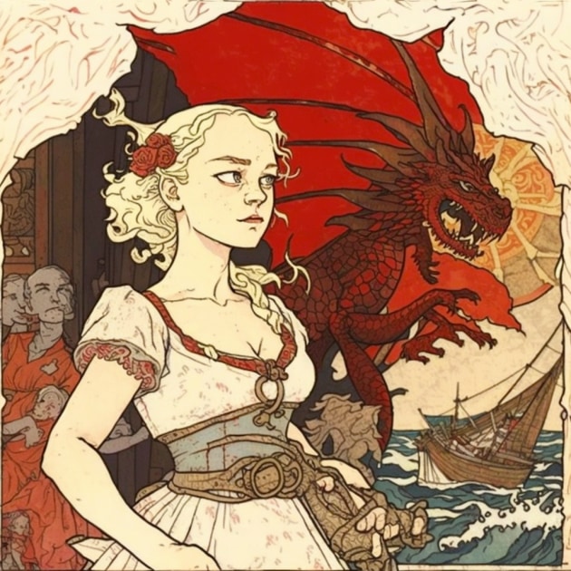 daenerys-targaryen-art-style-of-randolph-caldecott