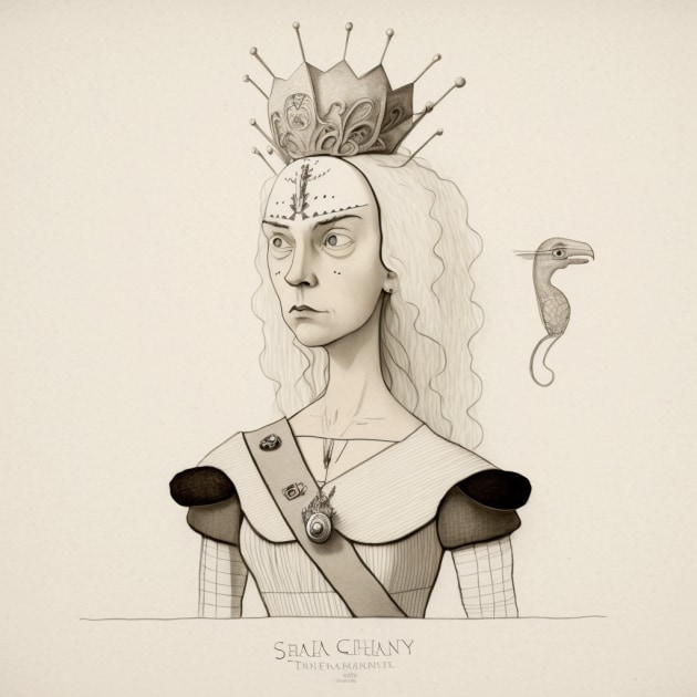 daenerys-targaryen-art-style-of-saul-steinberg