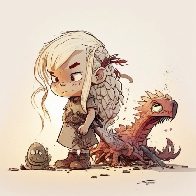 daenerys-targaryen-art-style-of-skottie-young