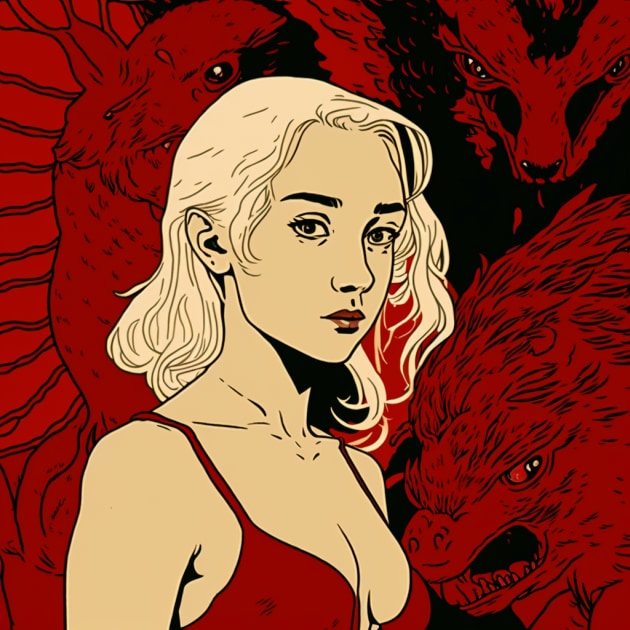 daenerys-targaryen-art-style-of-toshio-saeki