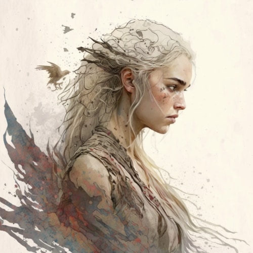 daenerys-targaryen-art-style-of-william-timlin