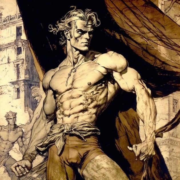 dio-brando-art-style-of-heinrich-kley