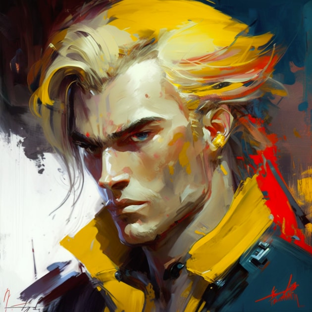 Dio Brando in the Art Style of Aiartes