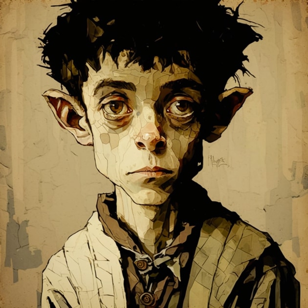 dobby-art-style-of-egon-schiele