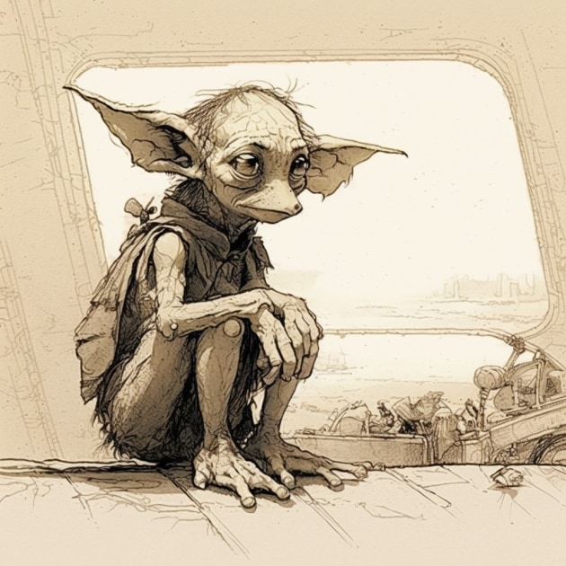 dobby-art-style-of-heinrich-kley