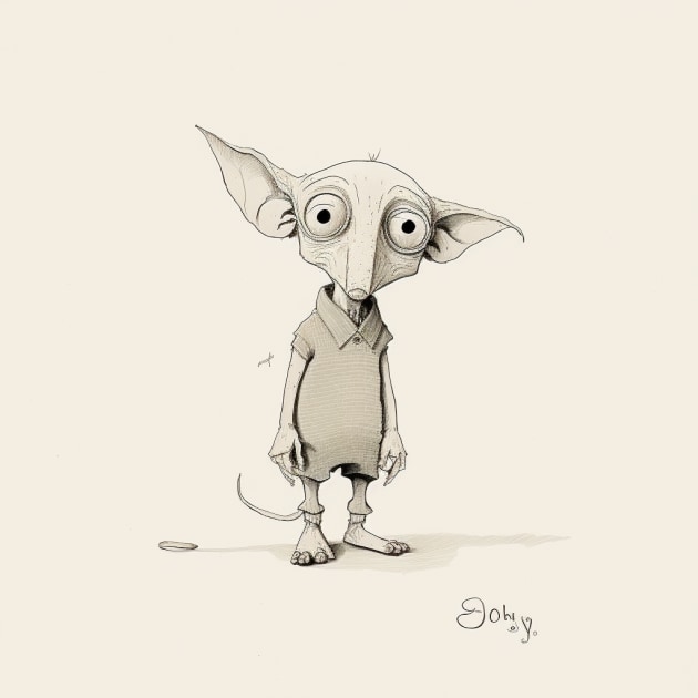 dobby-art-style-of-saul-steinberg