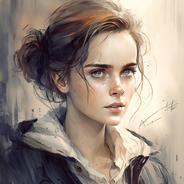 emma-watson-art-style-of-anton-pieck